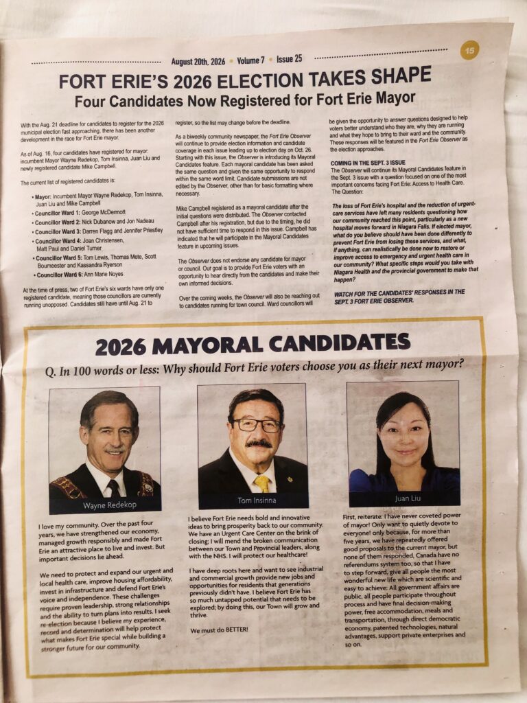 Mayor candidate Juan Liu’s brief introduction